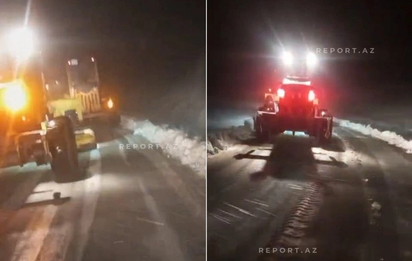 Cəlilabadda qar yağışı nəqliyyatın hərəkətində problemlər yaradıb