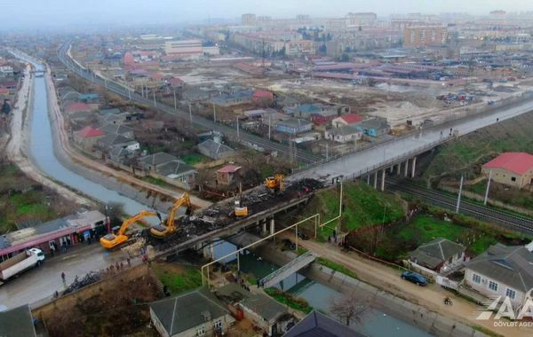 Sumqayıt şəhərini Saray qəsəbəsi ilə birləşdirən körpünün söküntüsünə başlanılıb