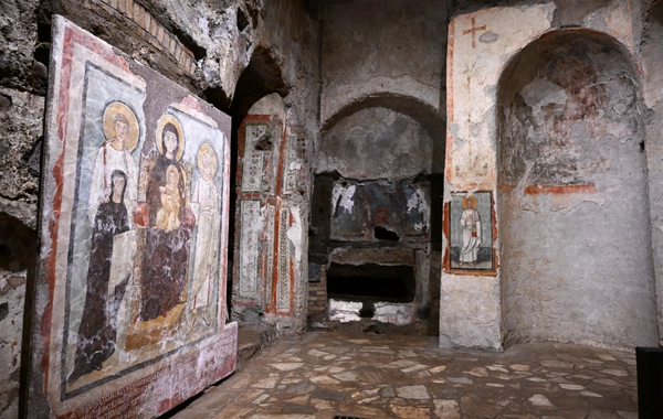 Мехрибан Алиева приняла участие в церемонии открытия проекта реставрации катакомб Святой Коммодиллы в Ватикане