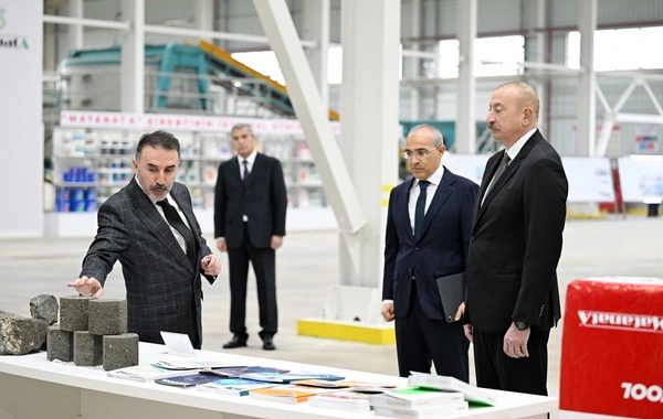 Prezident İlham Əliyev "AZWOOL" mineral daş yunu zavodunun açılışında iştirak edib