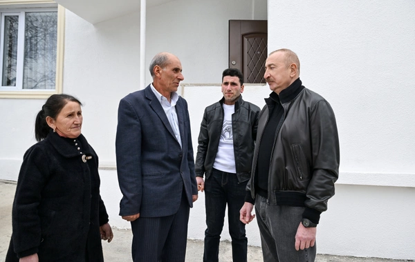 Президент Ильхам Алиев ознакомился с работами, проделанными в селе Чылдыран Агдеринского района