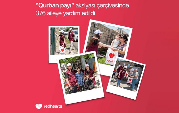 Qurban payı aksiyası çərçivəsində 376 ailəyə yardım edildi