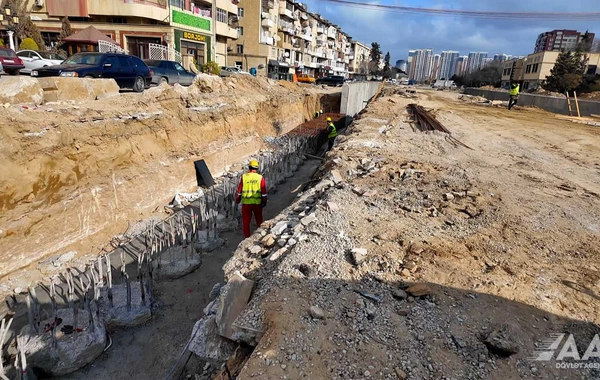 Bakıda yeni avtomobil yolunun tikintisi davam etdirilir