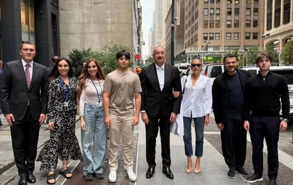 The President of Azerbaijan and members of his family in New York