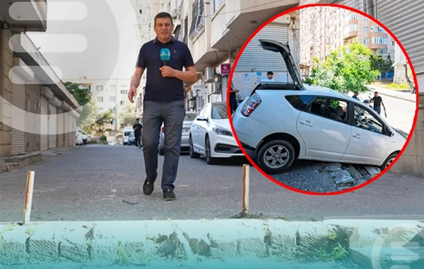 Sürücülər üçün parkur: Bakıda bina inşa edib, yola pilləkən saldılar