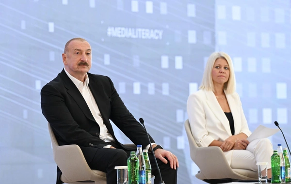 İlham Əliyevin III Şuşa Qlobal Media Forumunun iştirakçıları ilə görüşü olub