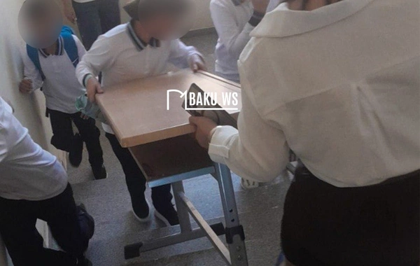 Masazırda 5-ci sinif şagirdləri sinifsiz qalıb: "Təhsil almağa gəlirik, yoxsa parta daşımağa?"