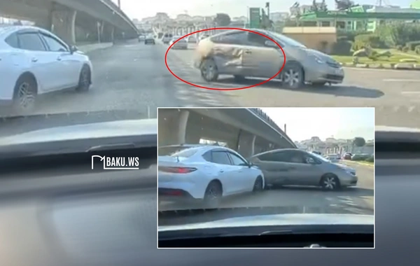 Bakıda "Karl Maks"da növbəti qəza: Avtomobillər toqquşdu