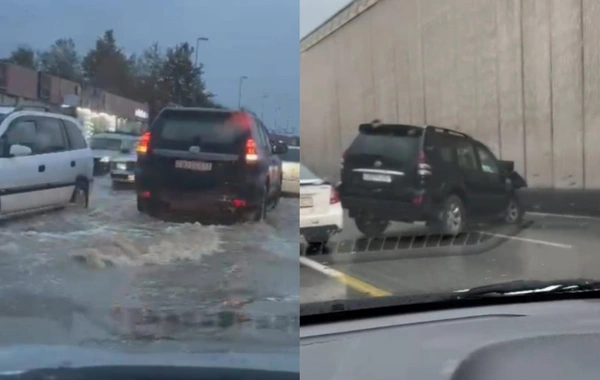 Bakıda aramsız yağan yağışın törətdiyi FƏSADLAR - GÖRÜNTÜLƏR