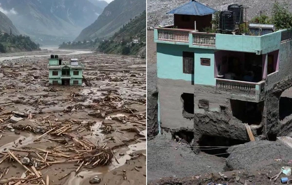 Nepaldakı daşqınlarda bu yaşıl ev dağılmadı