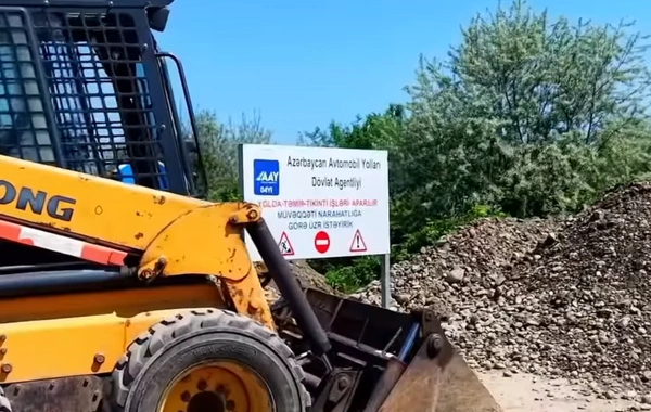 Bu yolda bərpa işlərinə başlanılıb