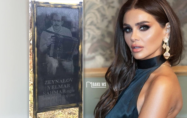 Günel Zeynalova musiqiçi babasıının məzarından foto paylaşdı
