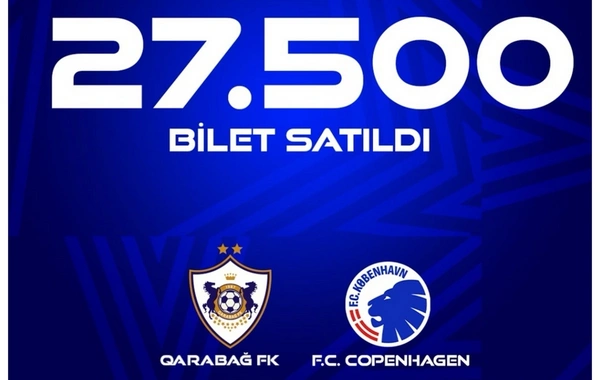 Çempionlar Liqası: "Qarabağ"ın oyununa 27 500 bilet satılıb