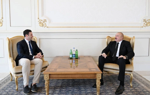 İlham Əliyev "The Goldman Sachs Group Inc." şirkətinin qlobal məsələlər üzrə prezidentini qəbul edib