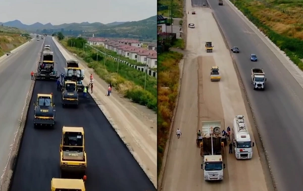 Əsgəran–Xocalı–Xankəndi avtomobil yolunun 86 faizi tamamlanıb