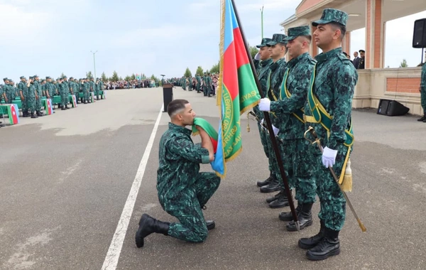 Gənc əsgərlərin andiçmə mərasimi keçirilib