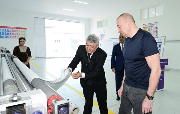 Xocalı şəhərində "Qarabağ Tekstil Evi" MMC istifadəyə verilib