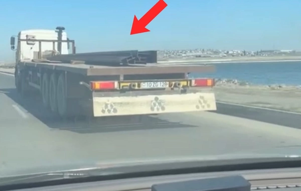 Bakıda yük maşını təhlükə yaratdı