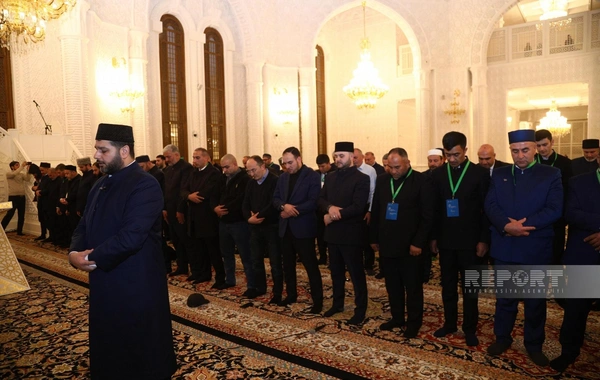 Azərbaycan Din Xadimləri Forumunun iştirakçıları vəhdət namazı qılıblar