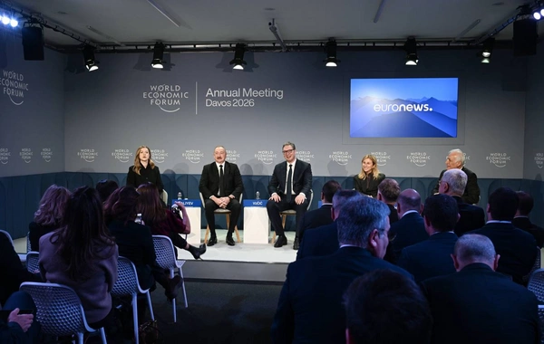 Президент Ильхам Алиев принял участие в панельном заседании на тему "Определение экономической идентичности Евразии" в Давосе