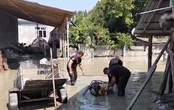 FHN: Balakən və Ağstafada su dolmuş ərazilərdə təhlükəsizlik tədbirləri davam etdirilir