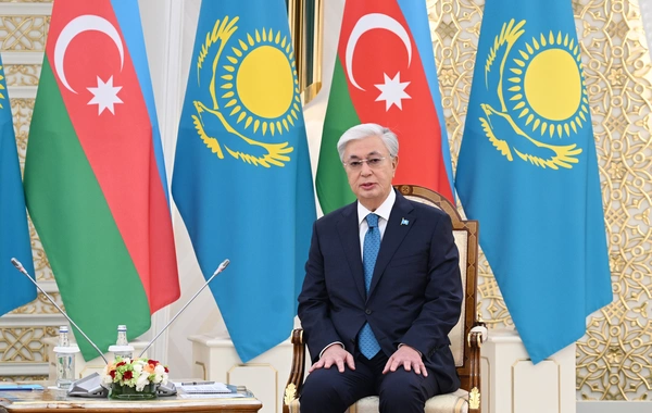 Qazaxıstan Prezidenti Prezident İlham Əliyevin ikitərəfli münasibətlərin inkişafına töhfəsini qeyd edib