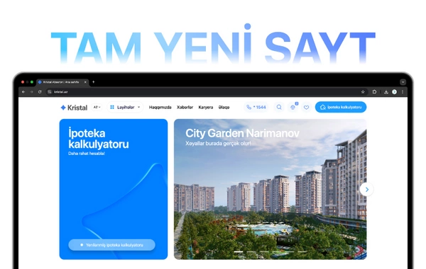 Kristalın yeni veb-saytı istifadəyə verildi – kristal.az artıq aktivdir!