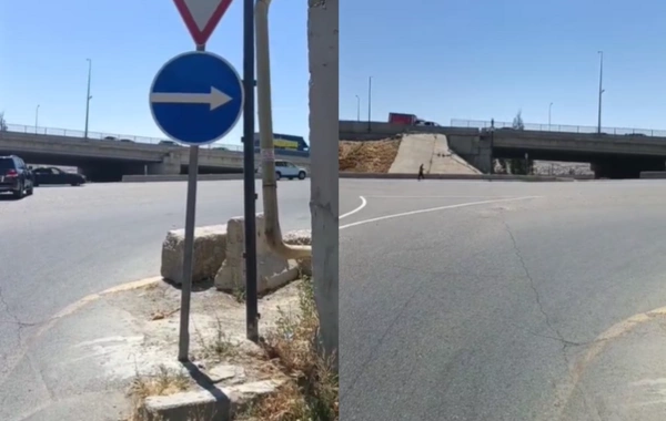 Biləcəridə yeni yol nişanı ilə bağlı NARAZILIQ - "Evə getmək üçün 5 km fırlanmalıyıq"