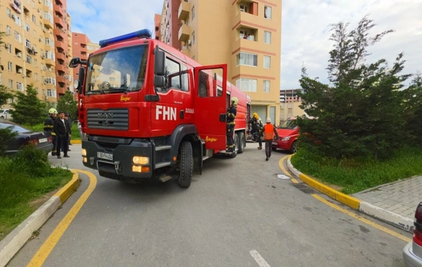 Qobu Park yaşayış kompleksində şərti yanğın təlimi keçirilib