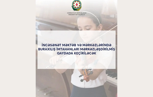 İncəsənət məktəb və mərkəzlərində buraxılış imtahanları mərkəzləşdirilmiş qaydada keçiriləcək