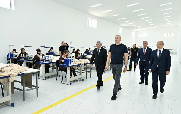 Xocalı şəhərində "Qarabağ Tekstil Evi" MMC istifadəyə verilib