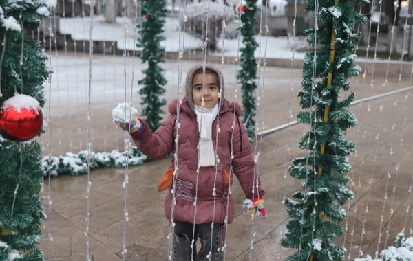 Xankəndiyə ilk qar yağıb