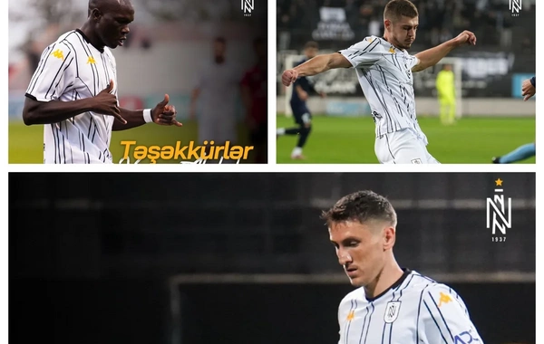 Neftçi Vensan Abubakar və digər iki futbolçu ilə vidalaşıb