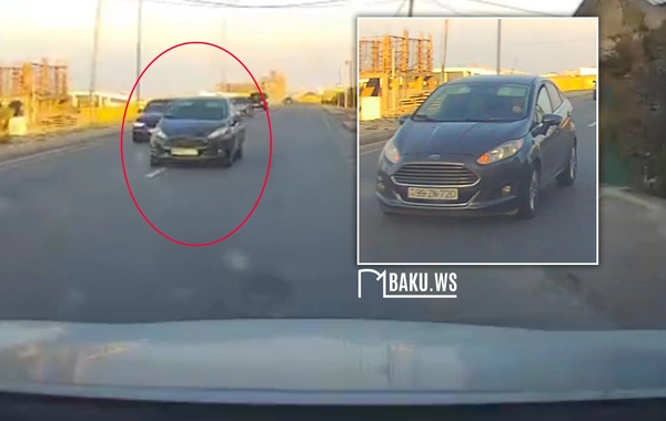 Görədil–Novxanı yolunda sürücüdən təhlükəli manevr