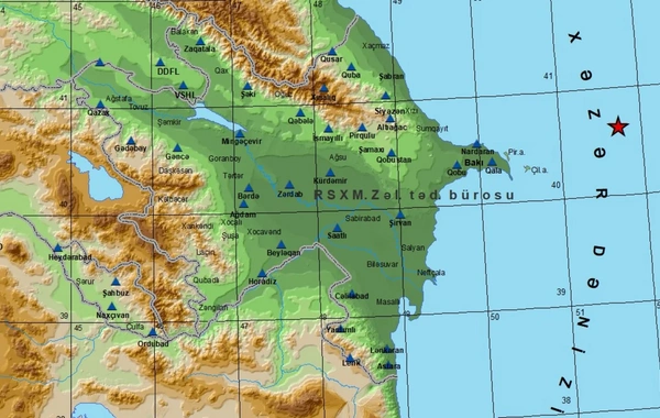 Xəzər dənizində zəlzələ baş verib