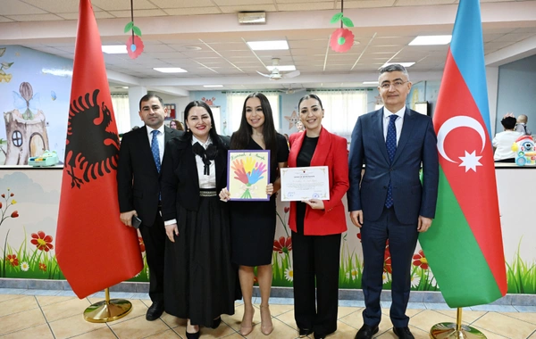 Leyla Əliyeva Tiranada "Hannah və Rosafa" uşaq evini və "Mother Teresa" Universitet Xəstəxana Mərkəzini ziyarət edib