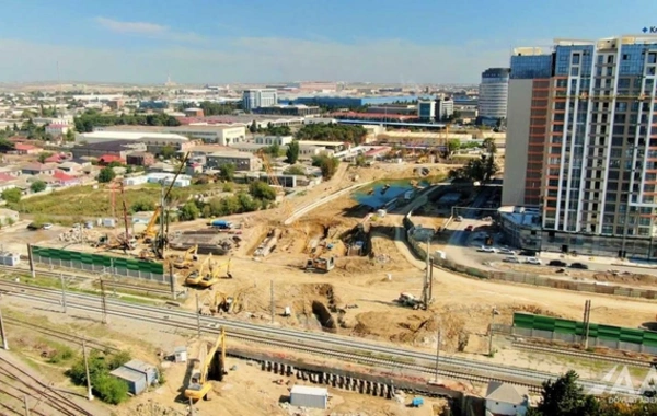 Bakıda yeni avtomobil yolunun inşasından GÖRÜNTÜLƏR