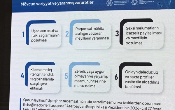 Uşaqların zərərli informasiyadan qorunmasına yönəlmiş normativ hüquqi akt layihəsi müzakirə olunub