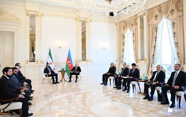 A meeting between Ilham Aliyev and Ahmed al-Sharaa was held in an expanded format