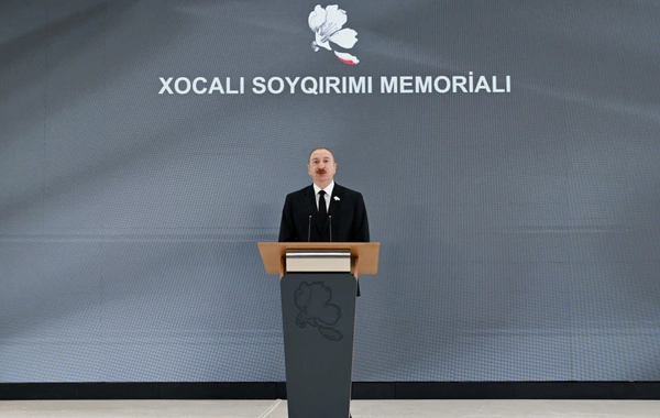 Ильхам Алиев: На примере Мемориала жертвам Ходжалинского геноцида мы видим несгибаемый дух азербайджанского народа