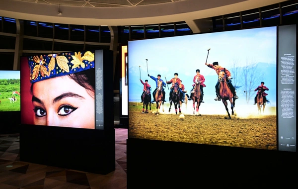 Leyla Əliyeva "Yüksələn işıq" sərgisində iştirak edib