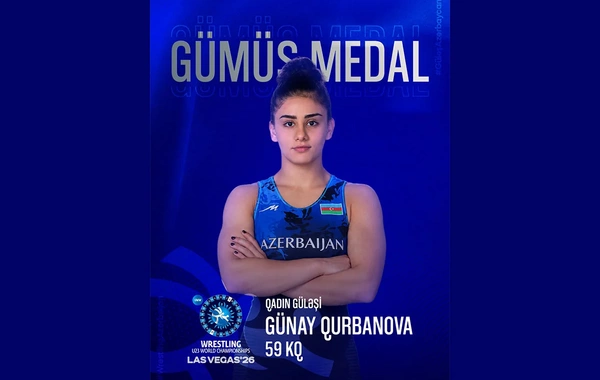 Günay Qurbanova dünya çempionatında gümüş medal qazandı