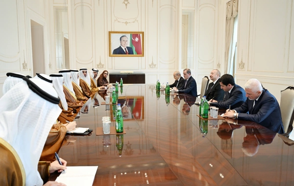 İlham Əliyev Birləşmiş Ərəb Əmirliklərinin nümayəndə heyətini qəbul edib