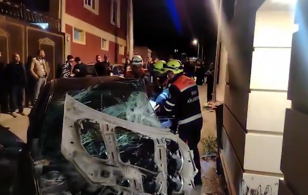 Azsamand hasara çırpıldı, sürücü xilas edildi - ANBAAN VİDEO