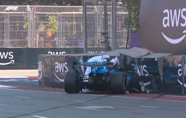 Formula 1: Albon Azərbaycan Qran-prisində baryerə çırpılıb