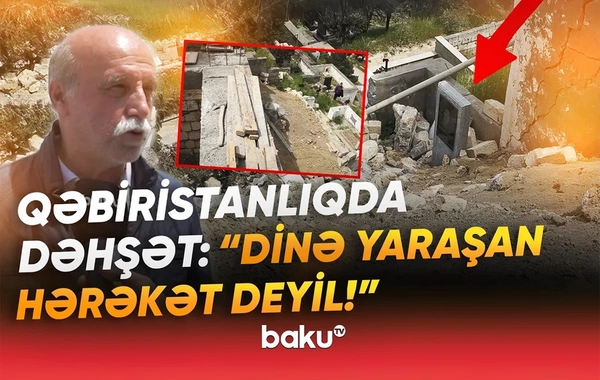 Bakıda qəbiristanlıqda DƏHŞƏT: Üçmərtəbəli ev tikdilər, qəbirlər dağıntılar altında qaldI