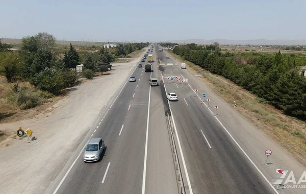 Bakı-Ələt-Qazax-Gürcüstan avtomobil yolunda təmir işləri aparılır