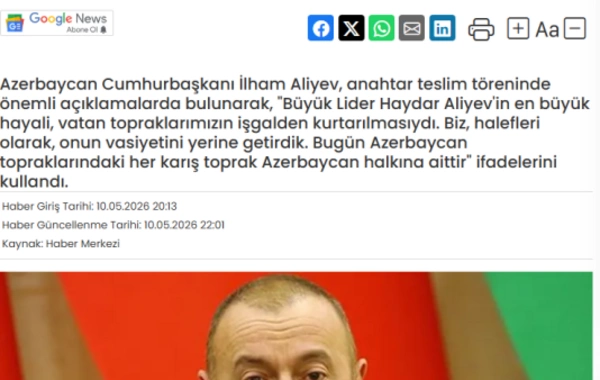 Dünya mediası Prezident İlham Əliyevin Zəngilanda çıxışı zamanı verdiyi mesajlardan yazır