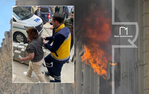 Torqovıdakı yanğından son GÖRÜNTÜLƏR - Xəsarət alan var