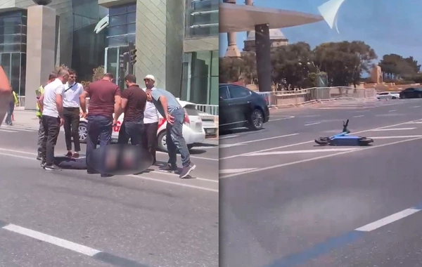 Tragic accident in Baku: taxi driver fatally hit young scooter rider